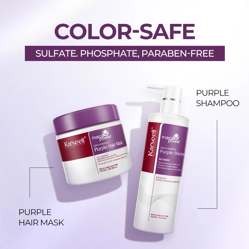 Karseell Purple Hair Mask + Purple Shampoo Set