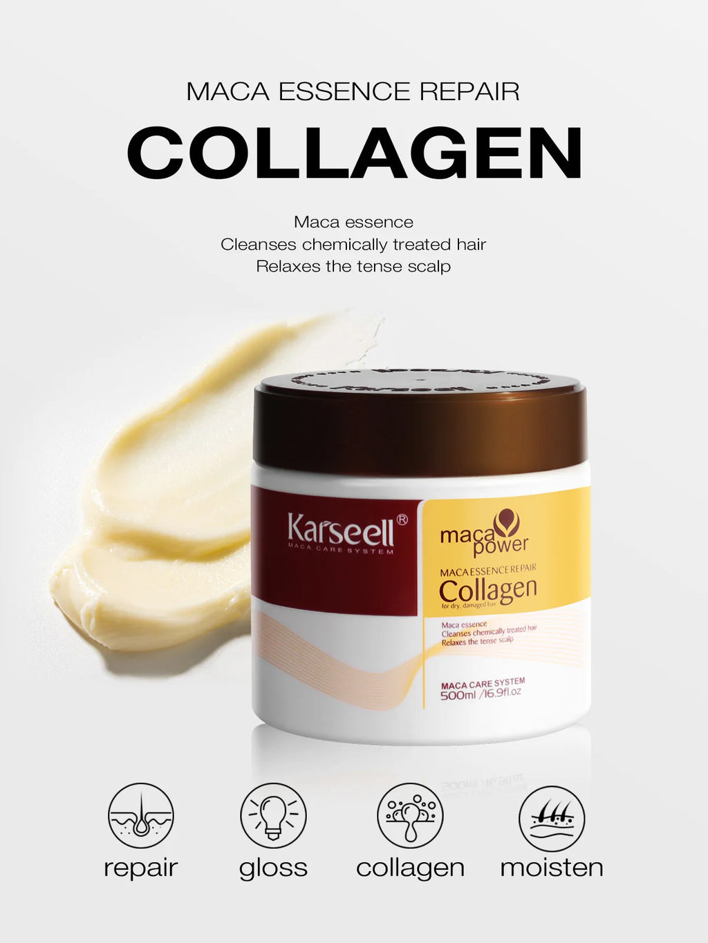Karseell Collagen Hair Treatment – Deep Repair Mask 2 pcs