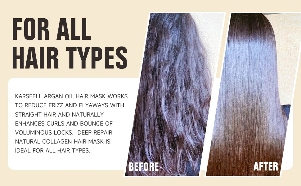 Karseell Collagen Hair Mask+Argan Oil Set