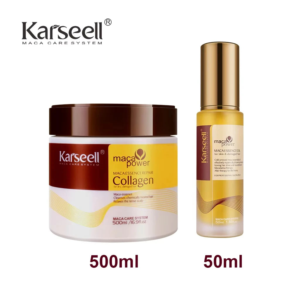 Karseell Collagen Hair Mask  500ml + Argan Oil Hair Serum 50ml