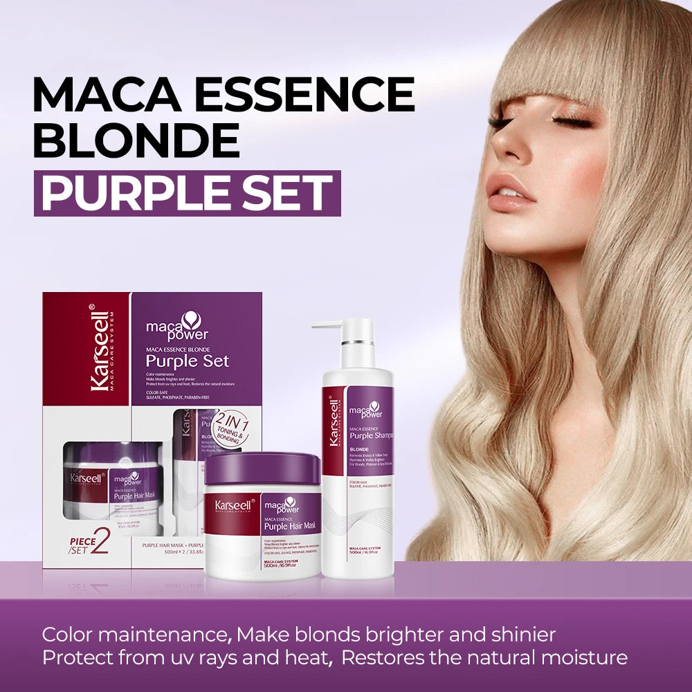 Karseell Purple Hair Mask + Purple Shampoo Set