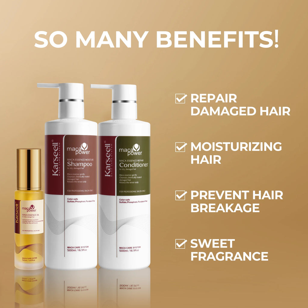 Karseell Hair Oil+Shampoo And Conditioner Hair Repair Set