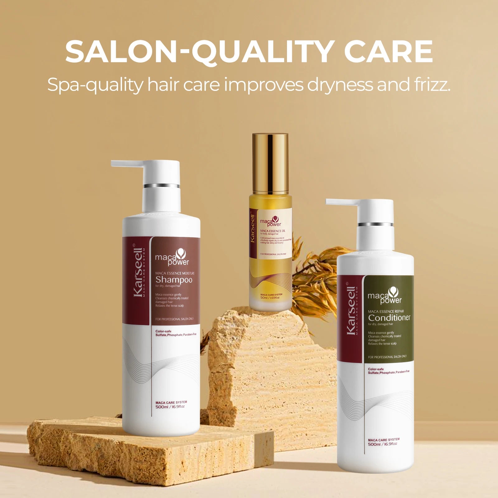 Karseell Hair Oil+Shampoo And Conditioner Hair Repair Set