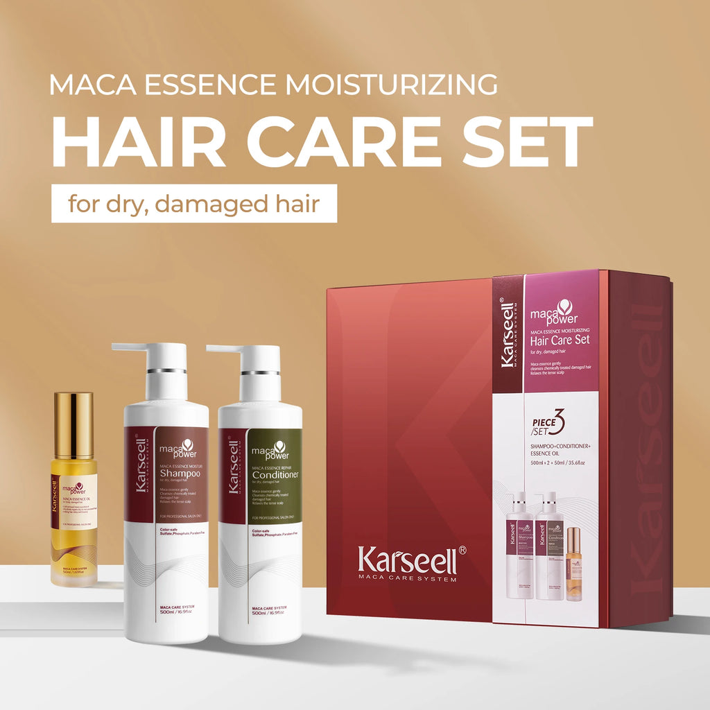 Karseell Hair Oil+Shampoo And Conditioner Hair Repair Set