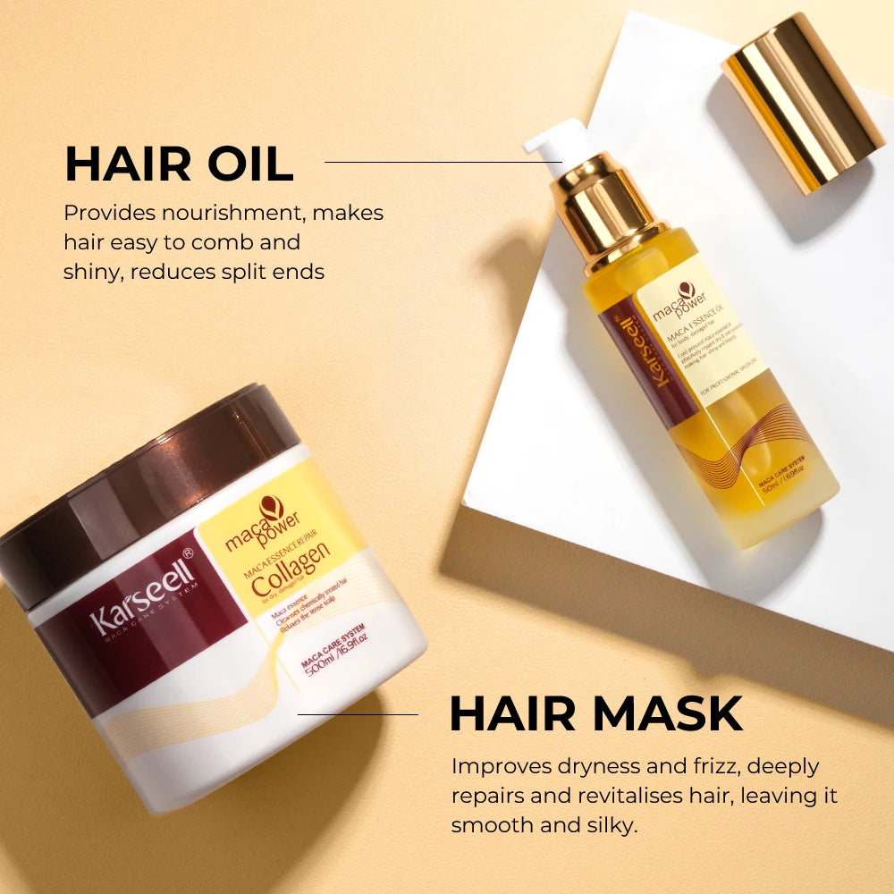 Karseell Collagen Hair Mask  500ml + Argan Oil Hair Serum 50ml