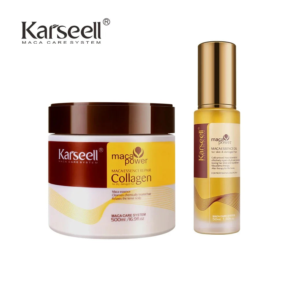 Karseell Collagen Hair Mask  500ml + Argan Oil Hair Serum 50ml