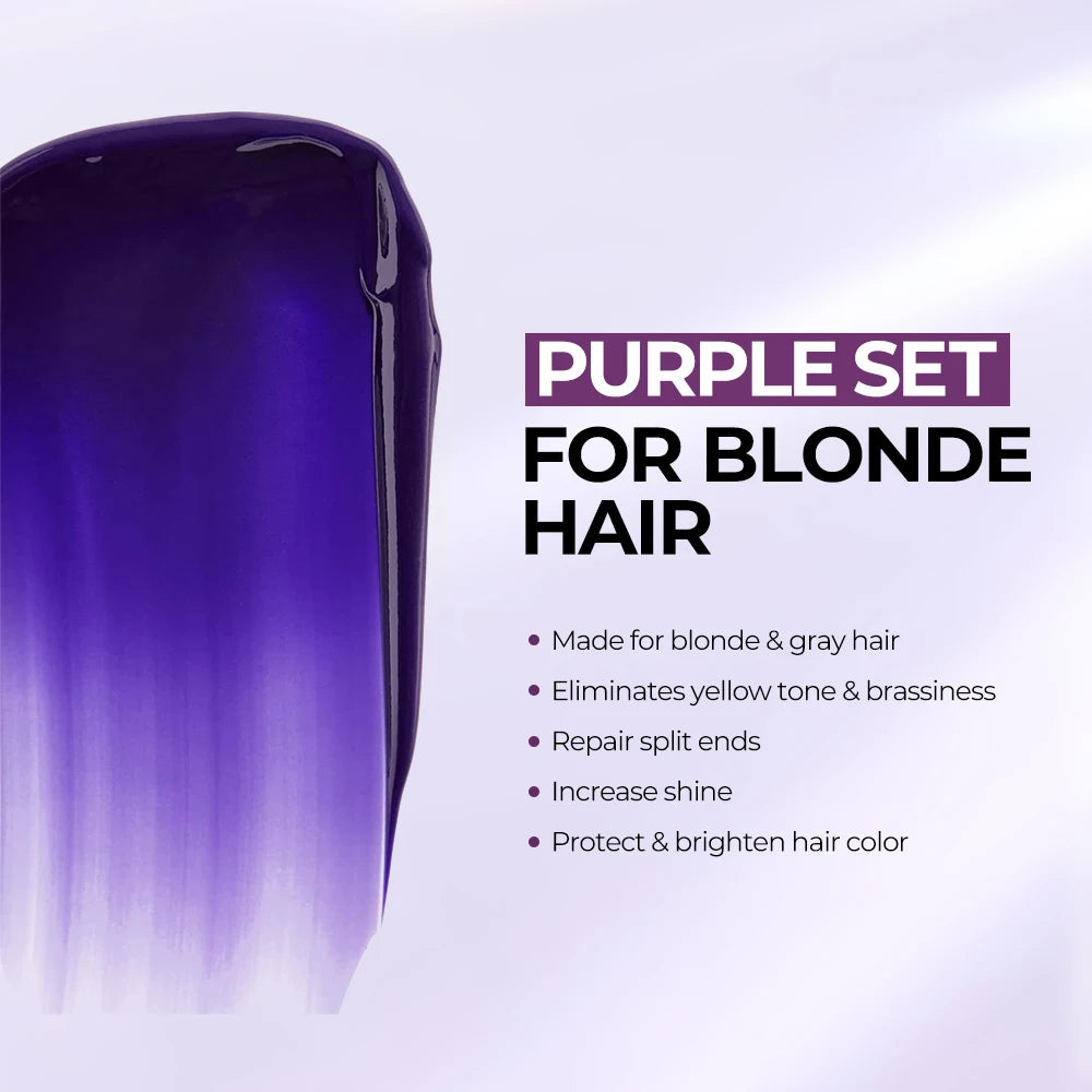 Karseell Purple Hair Mask + Purple Shampoo Set